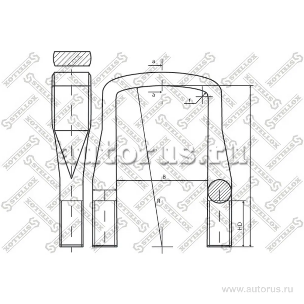 Стремянка 81xM20x1.5x422-U MB MK/NG STELLOX 84-64201-SX