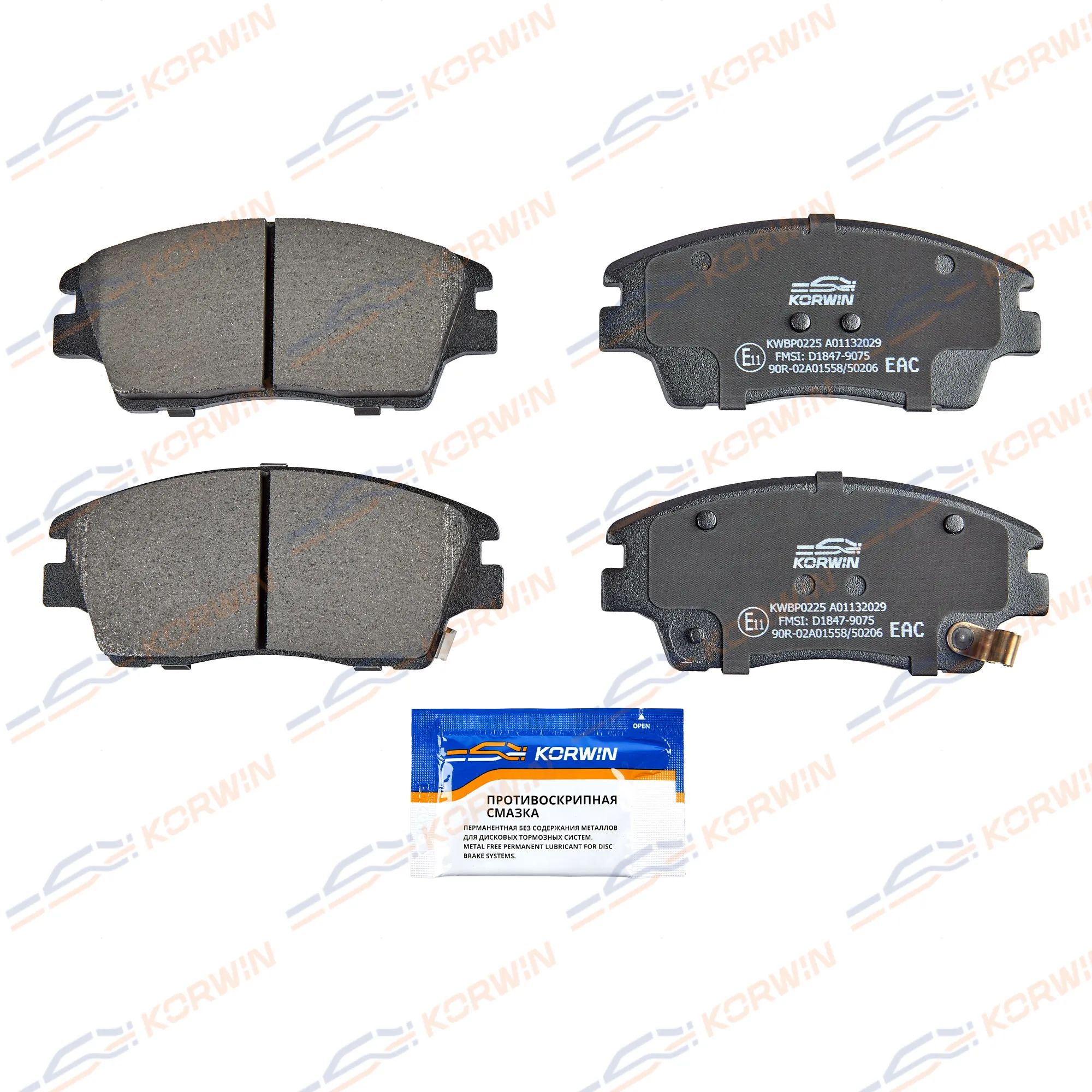 Колодки тормозные перед. Hyundai Tucson (TL) 15-/Kia Sportage IV 15- KORWIN KWBP0225