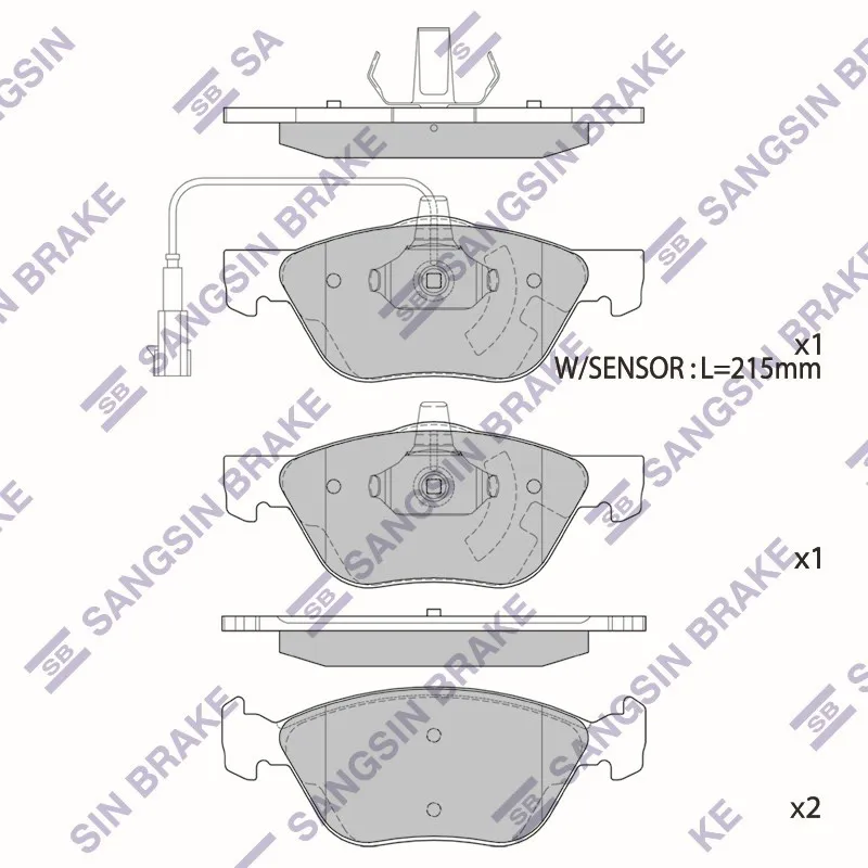 Колодки тормозные ALFA ROMEO 145 146 156 FIAT MAREA 96- MULTIPLA 99- передние HI-Q SP2294A