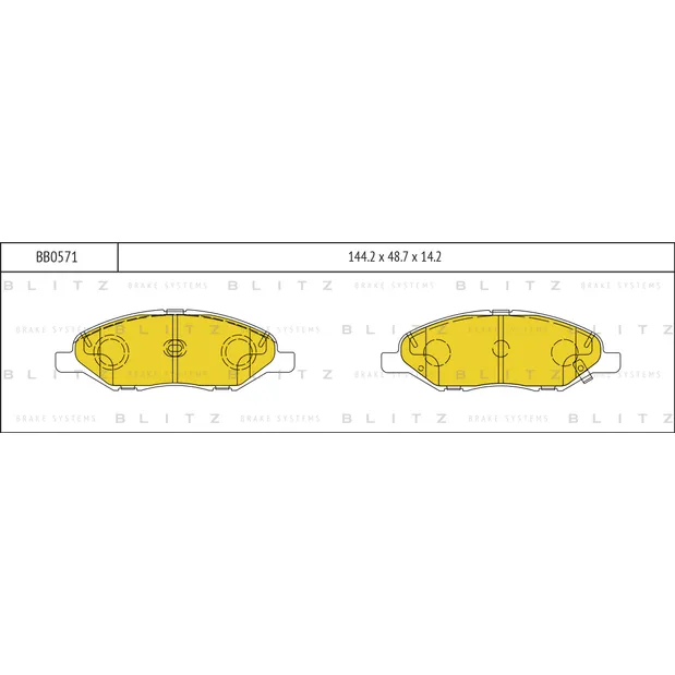 Колодки тормозные дисковые передние NISSAN Tiida C11 07-> BLITZ BB0571