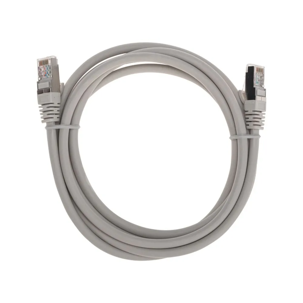 Патч-корд S/FTP CAT 6A (10G), RJ45-RJ45, 28AWG, LSZH, серый, 2м REXANT 02-0390-2