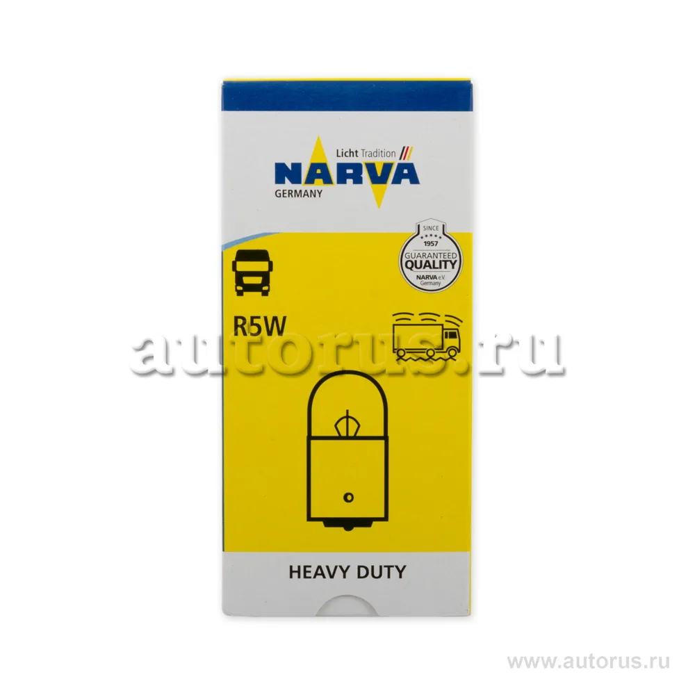 Лампа 24V R5W 5W BA15s NARVA Heavy Duty 1 шт. картон 17186