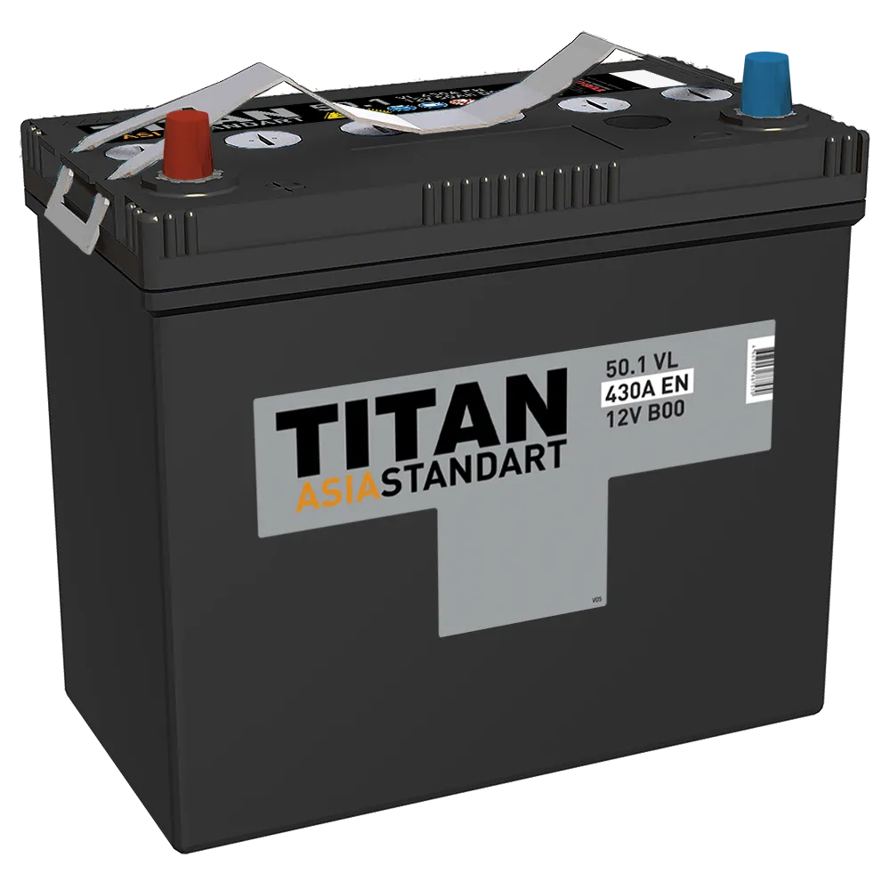 Аккумулятор TITAN ASIA STANDART 50 А/ч Прямая L+ 236x128x221 EN430 А