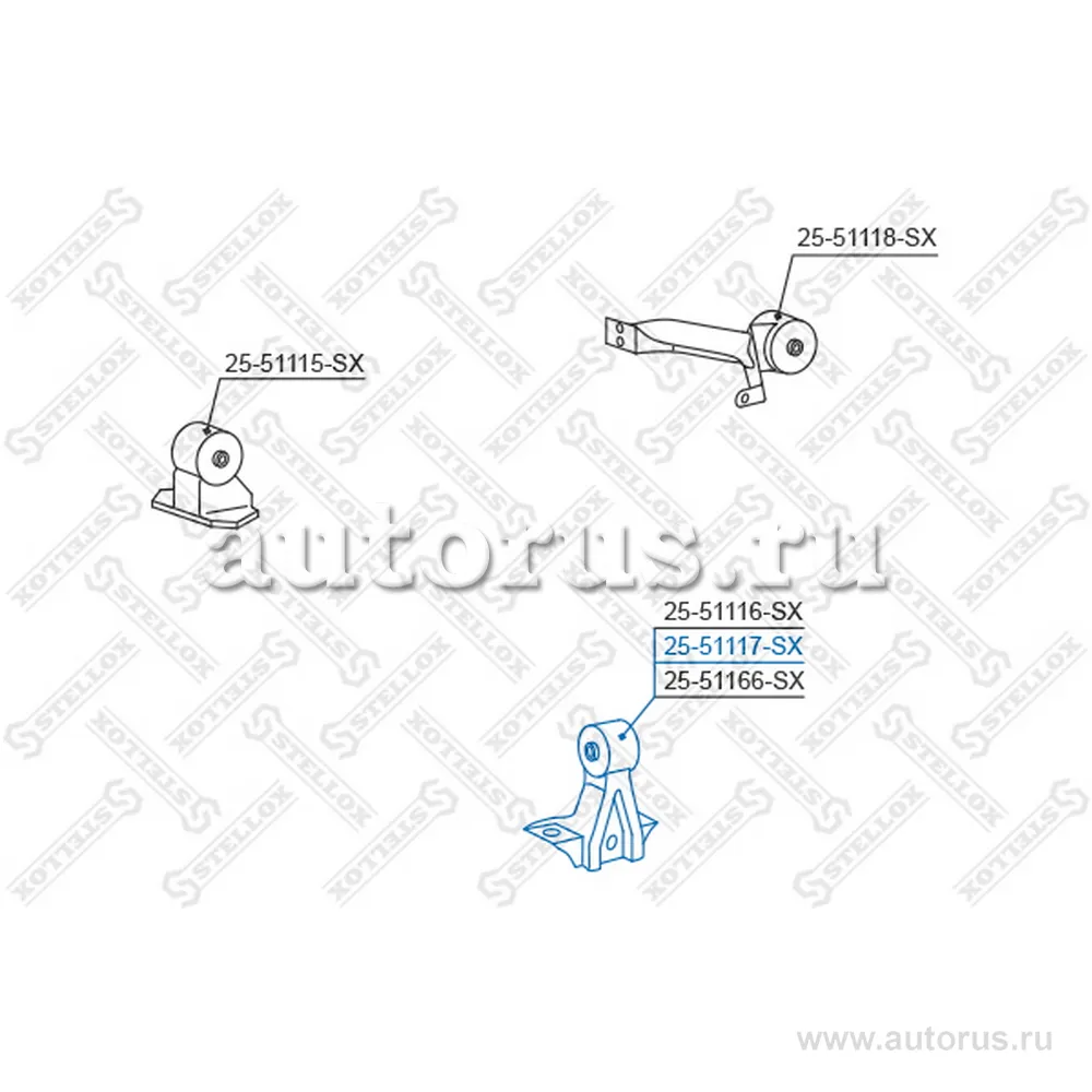 Подушка ДВСHyundai Atos 97-01 АКПП STELLOX 2551117_SX