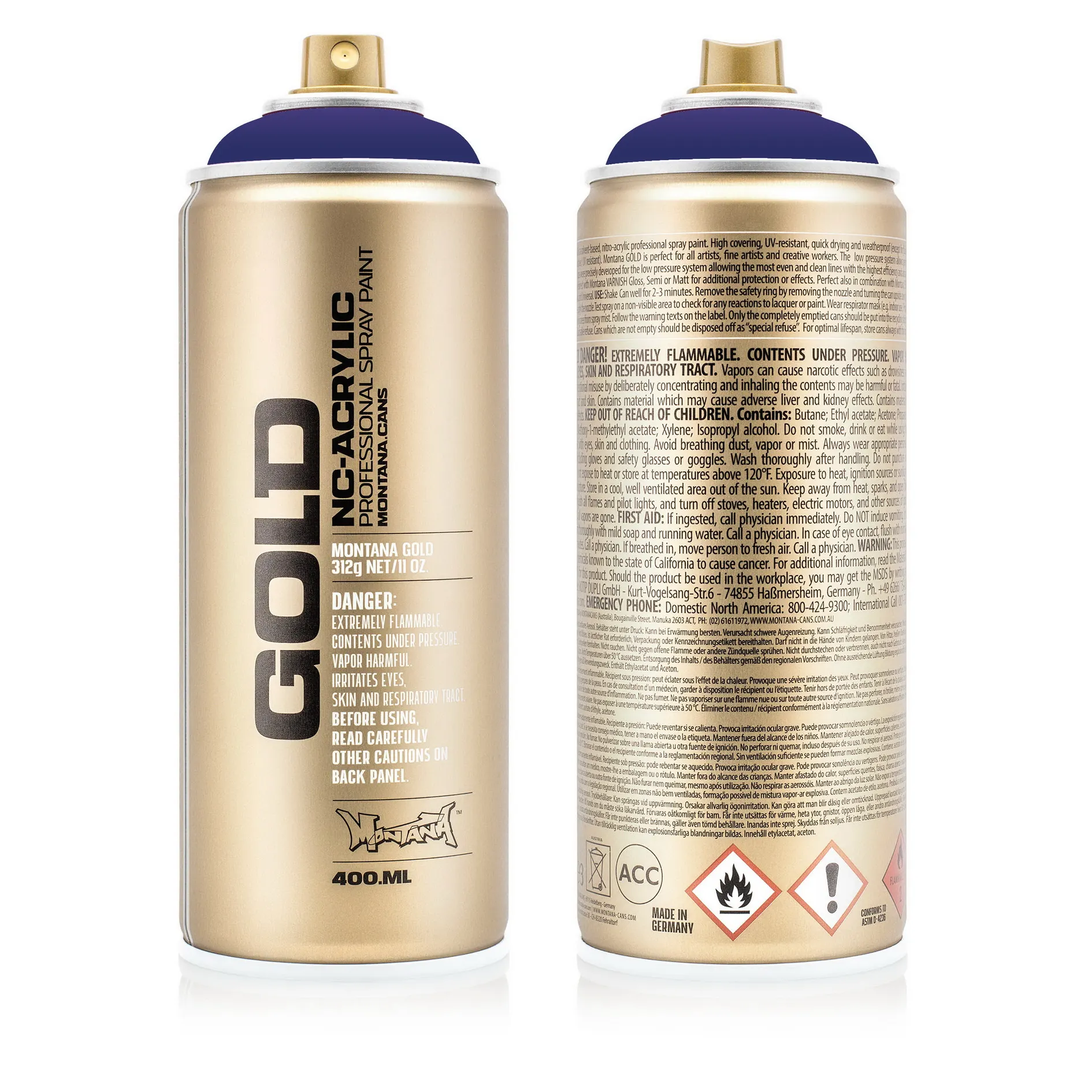 Краска GOLD темно-фиолетовая MONTANA CANS G4170