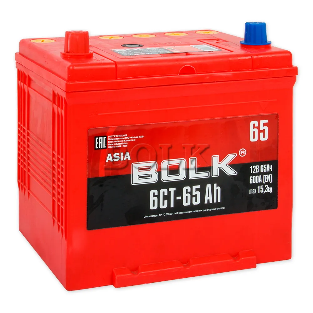 Аккумулятор BOLK ASIA 65 А/ч прямой L+ 230x173x220 D23 EN 600 А