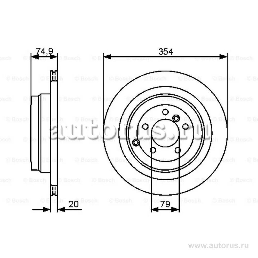 Диск тормозной задний BOSCH 0 986 479 479