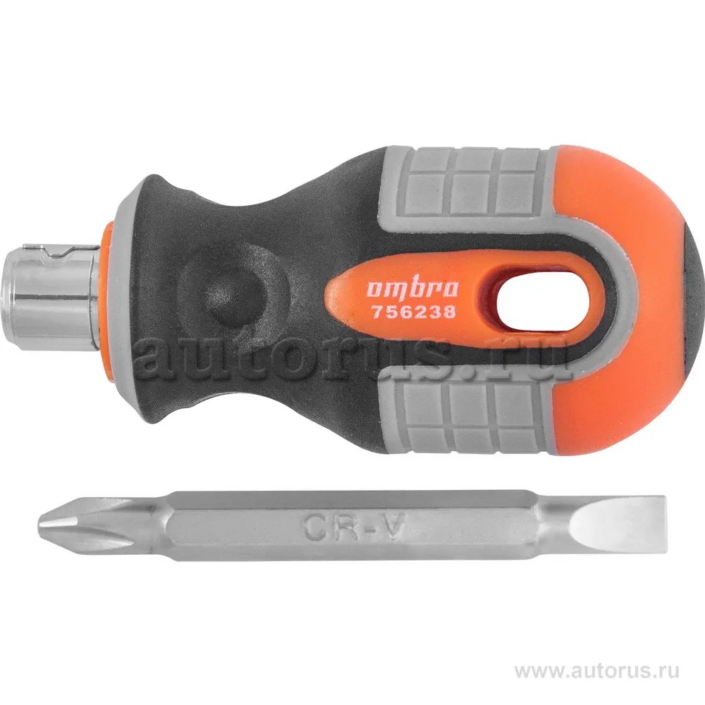 Отвертка двусторонняя ROUND GRIP РН2xSL6 мм L38 мм OMBRA 756238