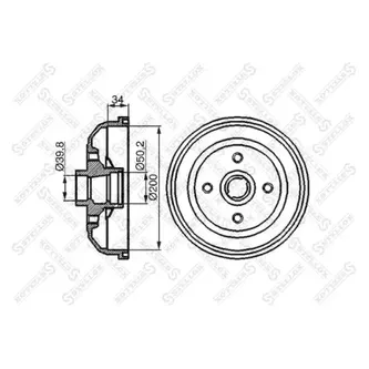 Барабан тормозной Opel Corsa 1.0-1.7D 93> с ABS STELLOX 6025-3613-SX