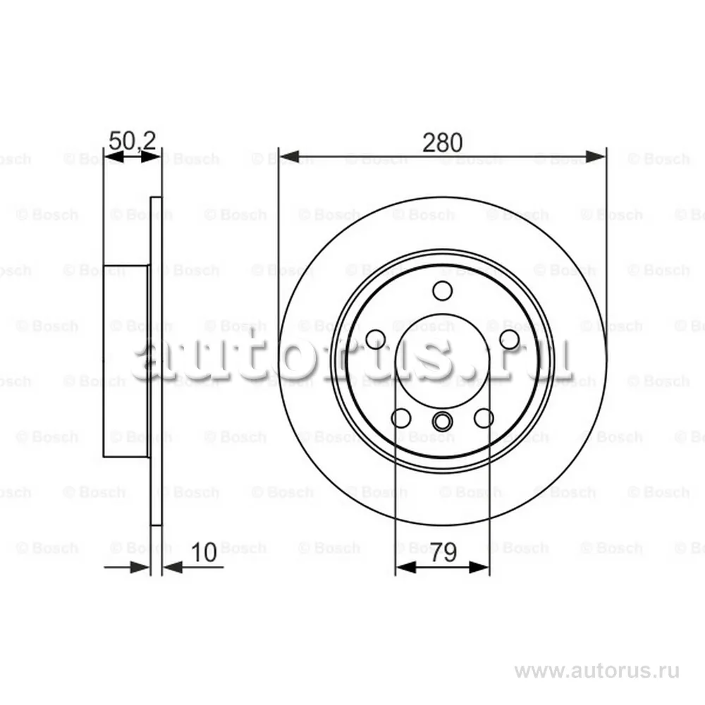 Диск тормозной задний BOSCH 0 986 479 728
