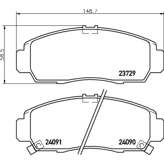 Колодки передние HONDA Accord 08-13/Civic 05-12/Stream 00-06 NISSHINBO NP8010