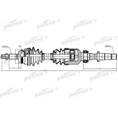 Полуось прав LEXUS: RX330, RX350 04-09 \ TOYOTA: CAMRY 02- PATRON PDS6272
