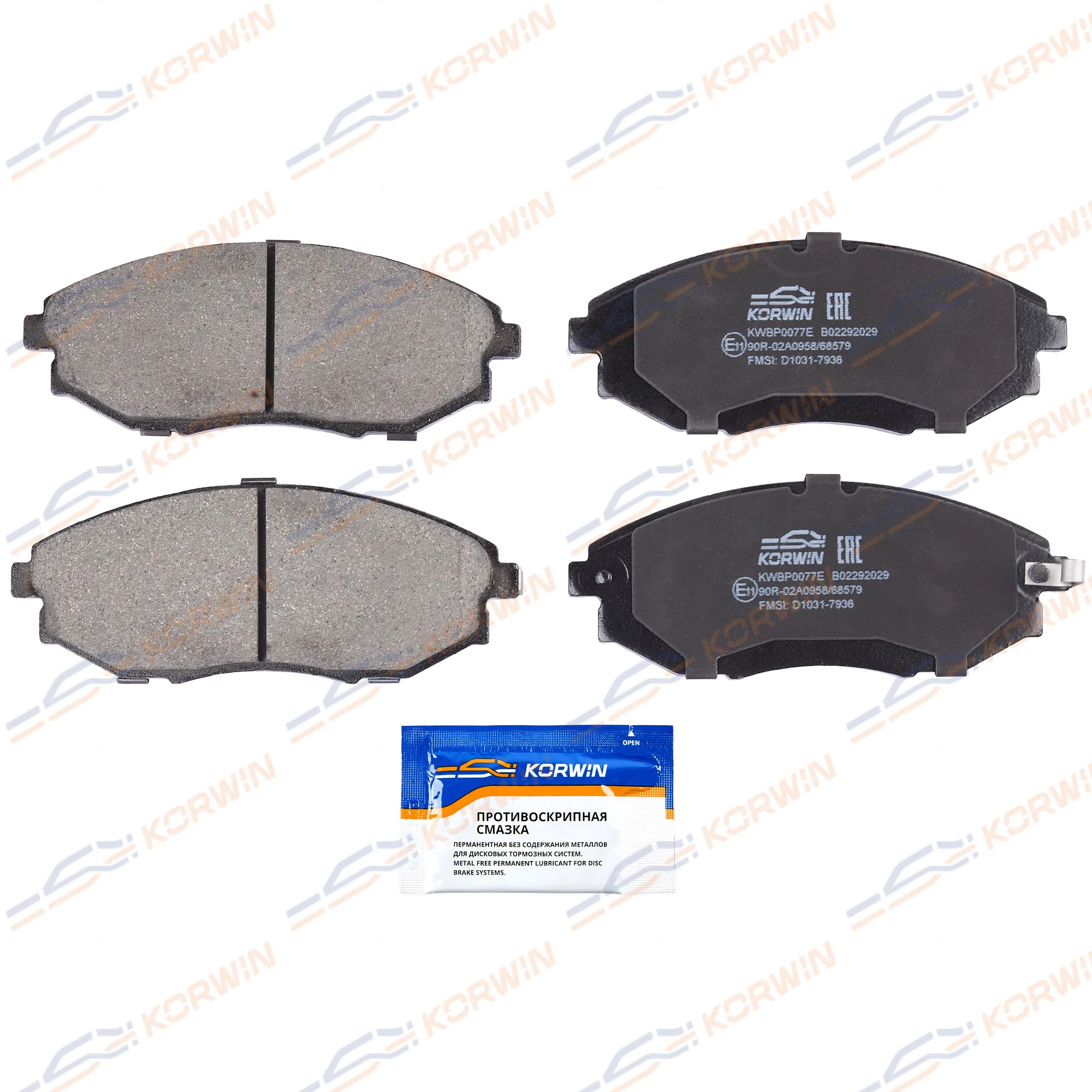 Колодки тормозные перед. ECOLine. Chevrolet Epica (05-11) KORWIN KWBP0077E