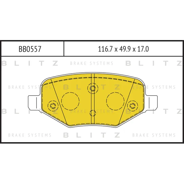 Колодки тормозные дисковые задние FORD Explorer 14-> BLITZ BB0557