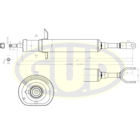 АМОРТИЗАТОР AUDI A6/SKO SUPERB/VW PASSAT 5.00- ПЕР G.U.D GSA341844