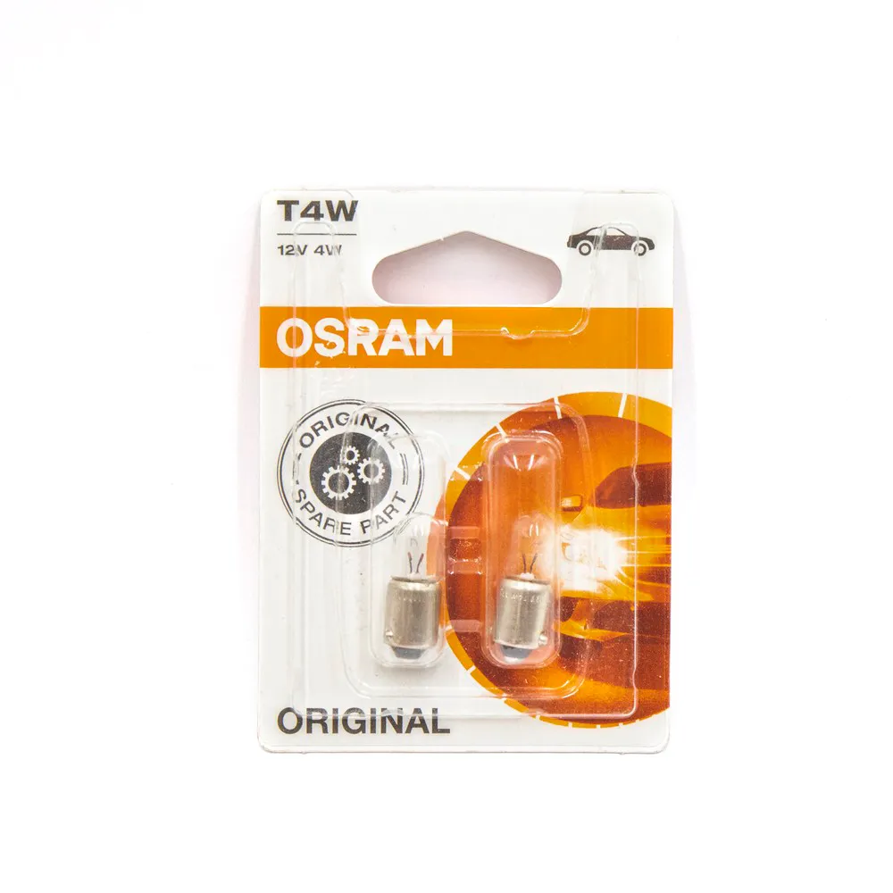 Лампа 12V T4W 4W BA9s OSRAM ORIGINAL LINE 2 шт. блистер 3893-02B