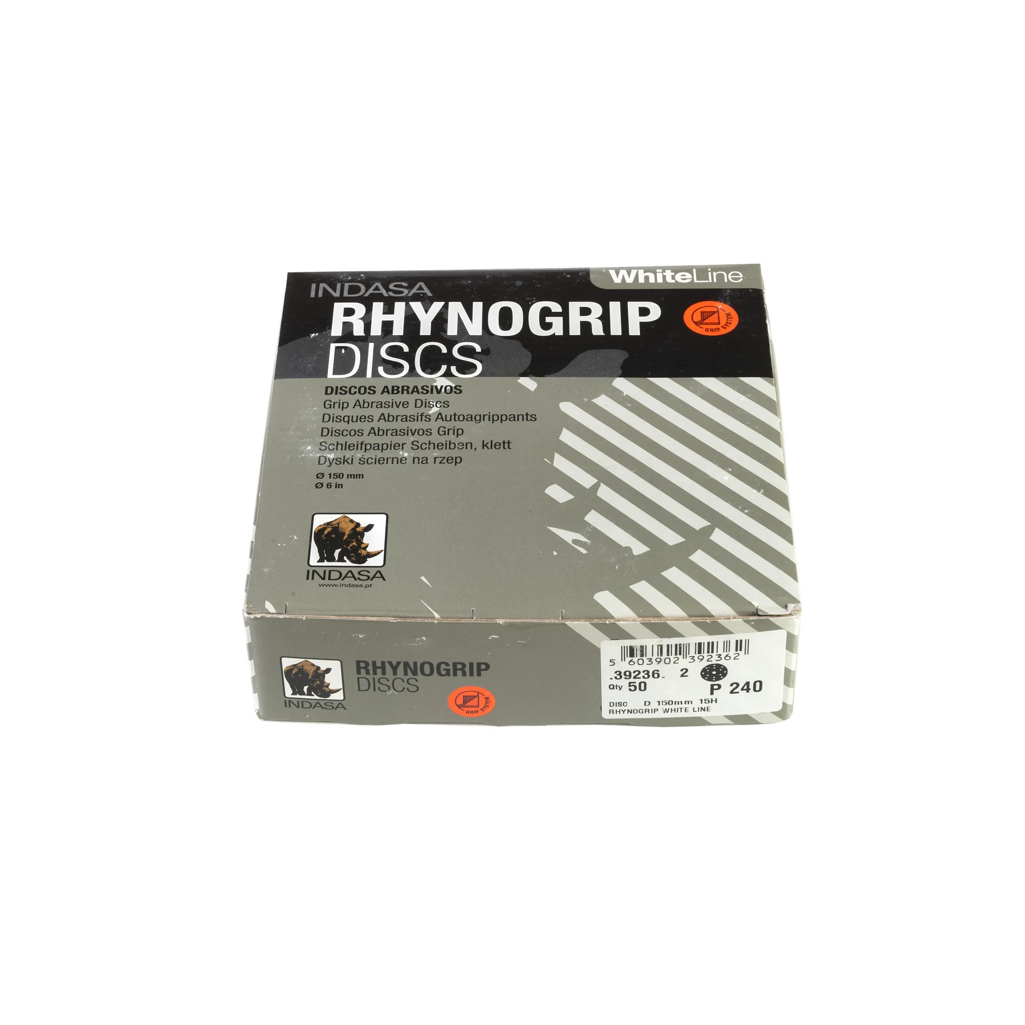 Круг RHYNOGRIP (15H) D150мм Р240 (1уп.х50шт) Indasa 39236