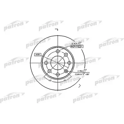 Диск тормозной передний OPEL: ASCONA C 81-88, ASCONA C хечбэк 81-88 PATRON PBD1608