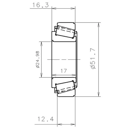 Подшипник кпп 25x51.7x16.25 renault trafic iimaster 2003-clio ii