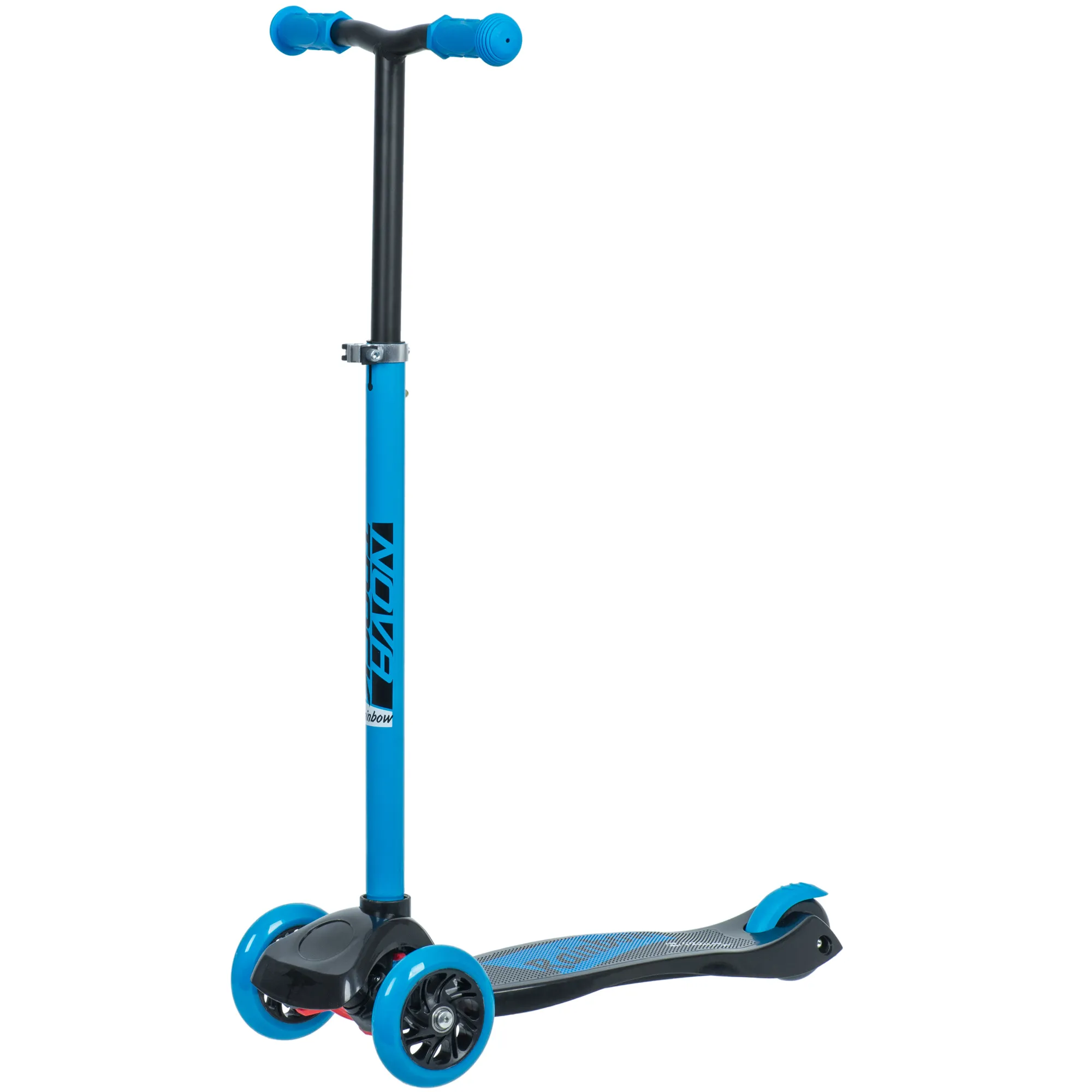 Кикборд Novatrack RainBow 2020 синий Нескладной Пластик Ножной 120 мм 80 мм 60 3 120.NRAINBOW.BL20 Novatrack 120.NRAINBOW.BL20