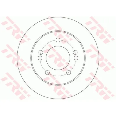 Диск тормозной задний HYUNDAI IX20/KIA VENGA 2010-> /D=258MM TRW DF6144
