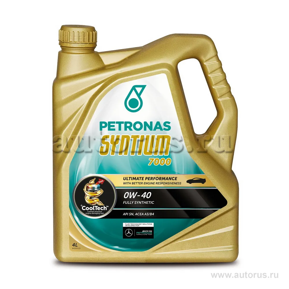 Масло моторное PETRONAS Syntium 7000 0W-40 синтетическое 4 л 18384019 PETRONAS 18384019