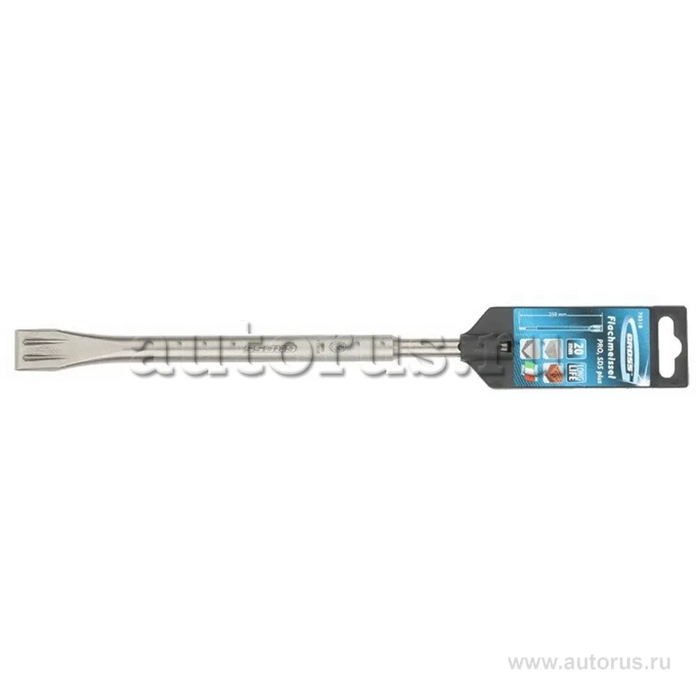 Зубило плоское для перфоратора, 20 x 250 мм, PRO, SDS PLUS GROSS 70318