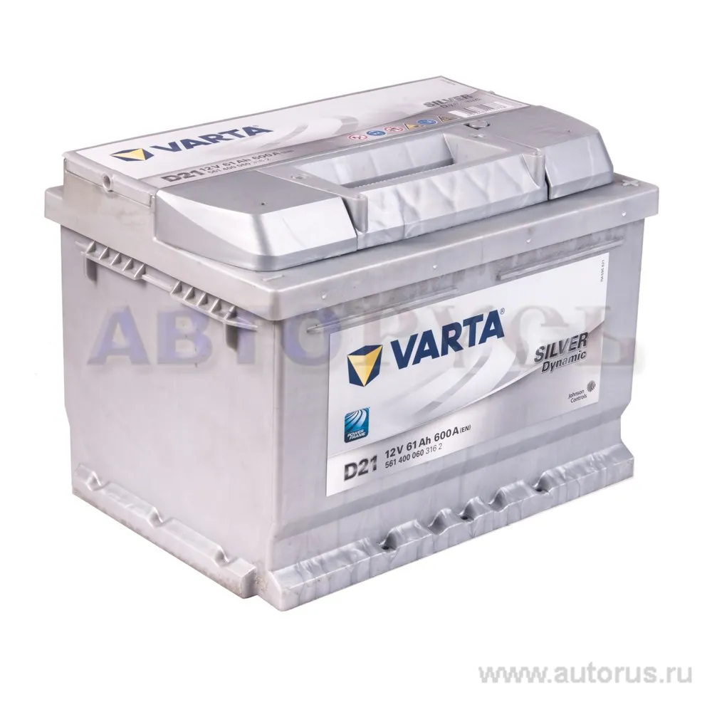 Аккумулятор VARTA Silver Dynamic 61 А/ч обратная R+ D21 242x175x175 EN600 А