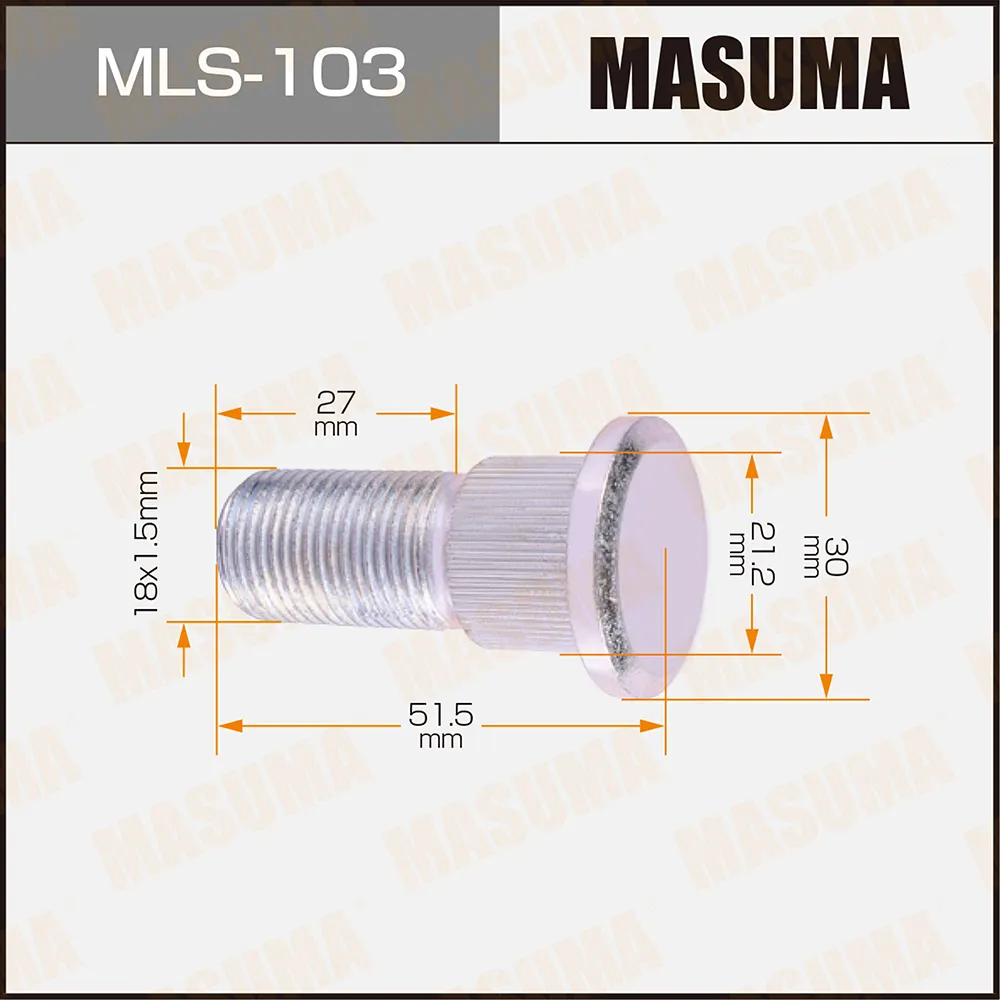 Шпилька колесная ISUZU ELF MASUMA MLS-103