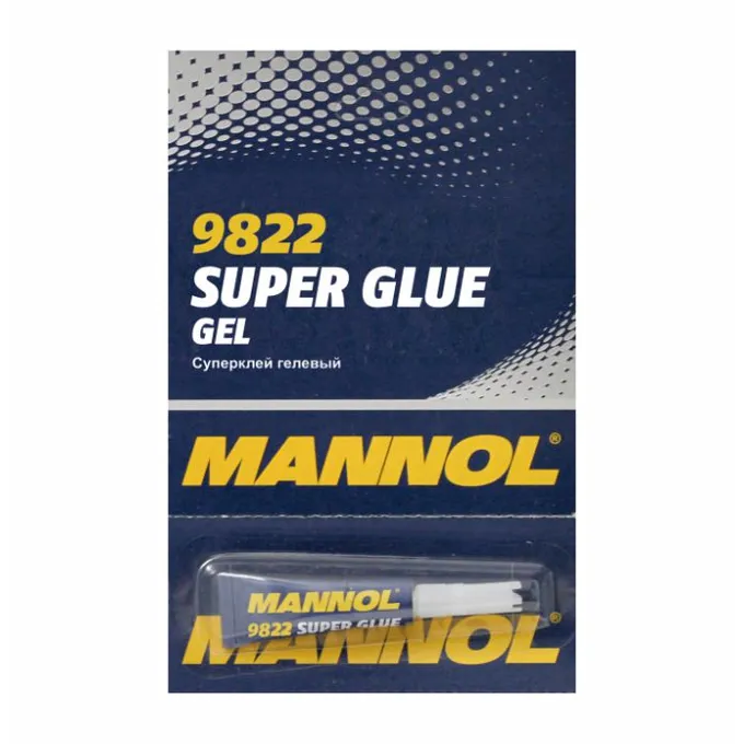 Клей гелевый GEL SUPER GLUE (блистер 12штx3гр) MANNOL 2457