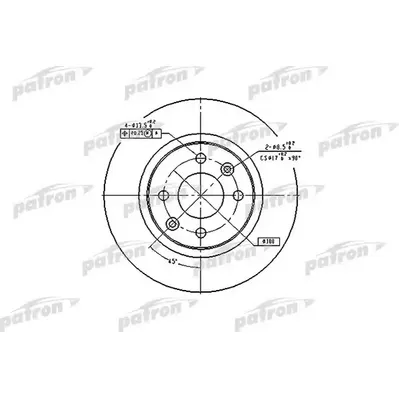 Диск тормозной передний LADA LARGUS 1.6 без ABS, RENAULT CLIO/MEGANE/ PATRON PBD2586