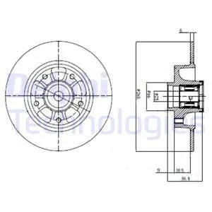Диск тормозной DELPHI BG9112RS
