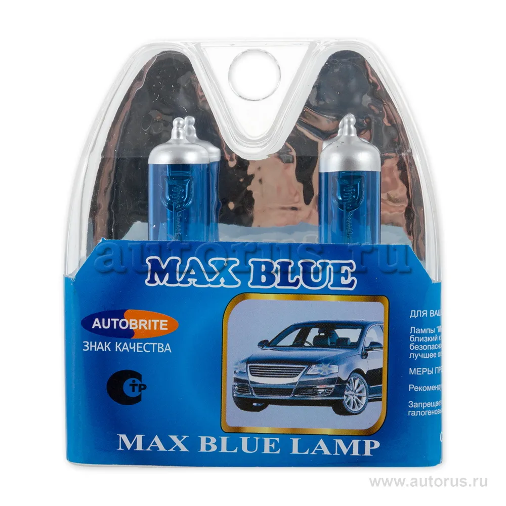 Лампа 24V H4 75/70W AUTOBRITE MAX BLUE 1 шт. картон ABH424V75MB