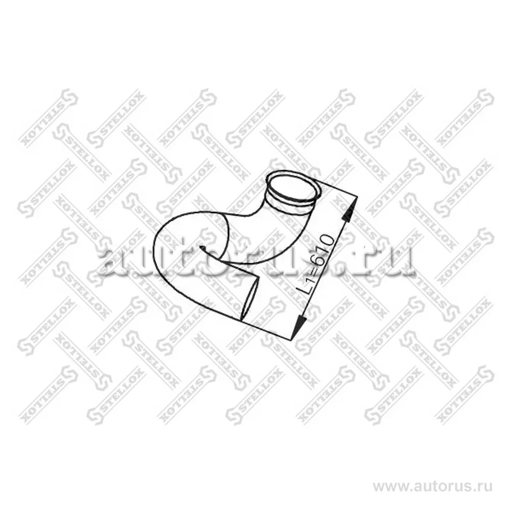 Труба глушителя приемная d 120/130 D 145 L 520 Volvo FH16 4x2/6x2/ STELLOX 82-03707-SX