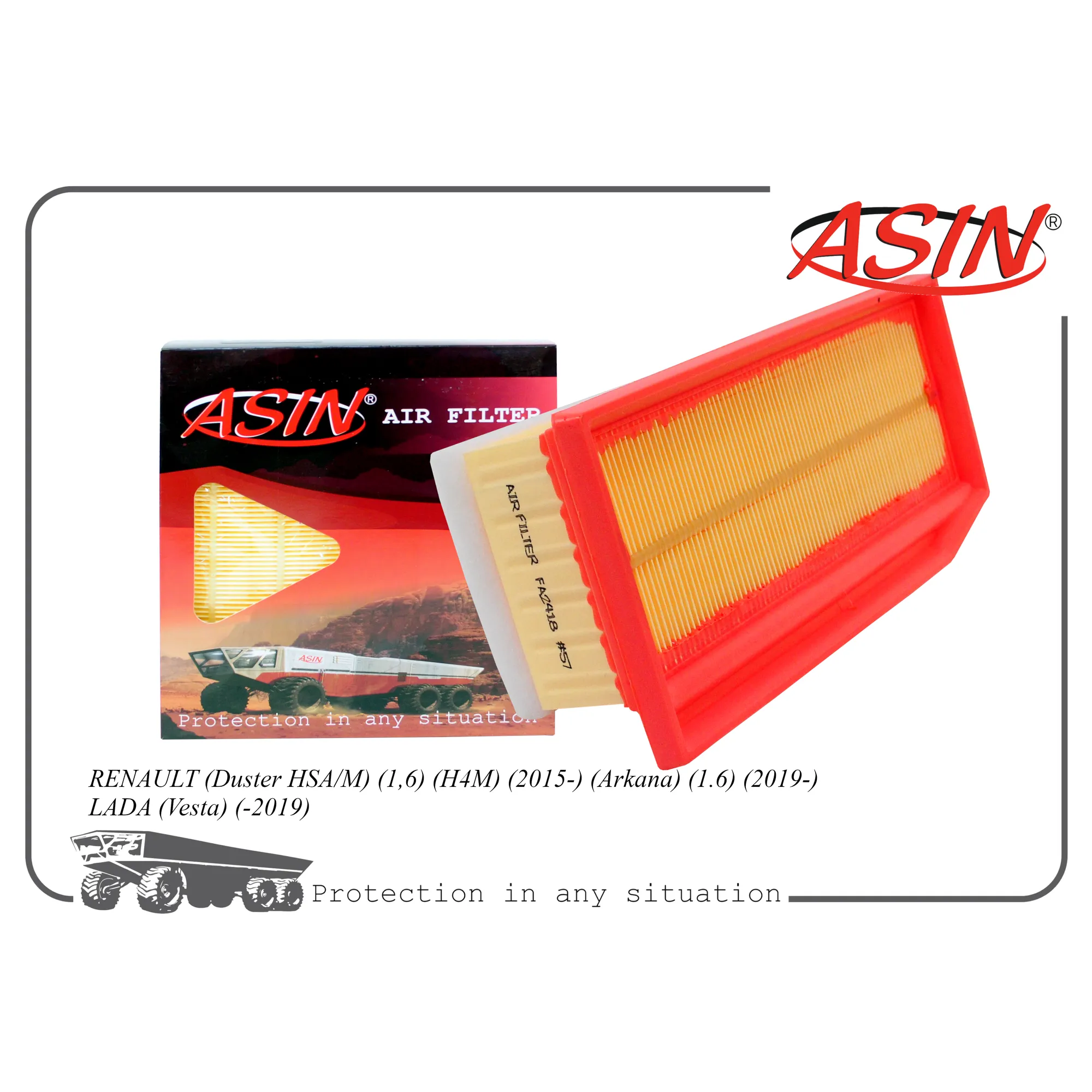 Фильтр воздушный 165460509R/ASIN.FA2418 (BIO FILTER) ASIN ASIN ASINFA2418