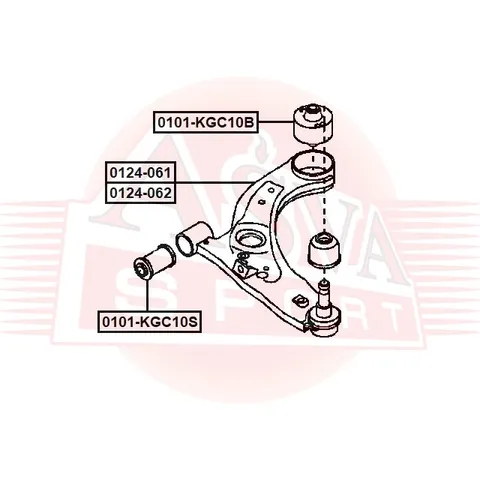 Сайлентблок ASVA 0101-KGC10S