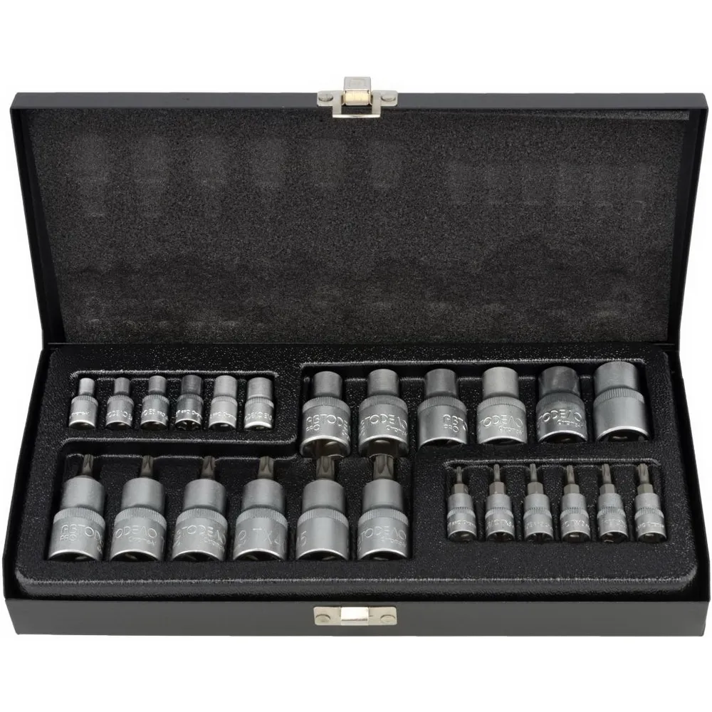 Набор головок торц. и вставок 24пр. Torx 1/4+1/2DR (Е4-Е18, Т7-Т50) АвтоDело PRO 39924 АвтоDело 39924
