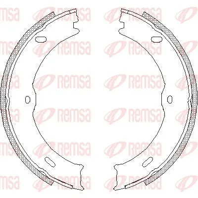 Колодки барабанные ручника mb sprinter 906 3-t3,5-t5-t 06 с пружинками REMSA 4746.00