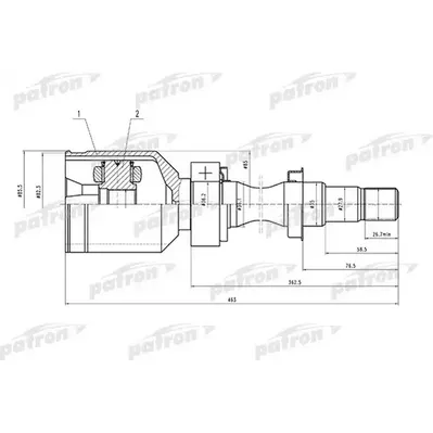 ШРУС внутренний правый 20x35x23 TOYOTA CARINA E AT190/S PATRON PCV1567