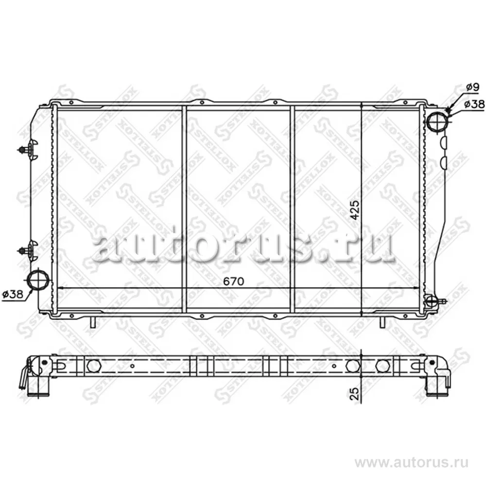 Радиатор системы охлаждения АКПП Subaru Legacy 2.2T 89-94 STELLOX 10-26242-SX