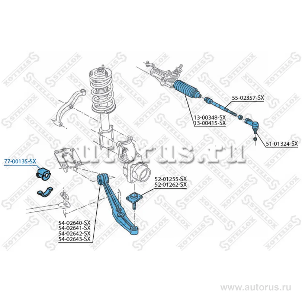 Втулка растяжки рычага Fiat Ducato 2.0-2.5TDi 82-025, Citroen C25 STELLOX 77-00135-SX