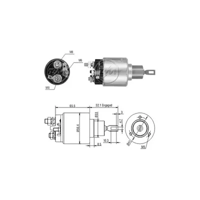 Реле втягивающее FORD ESCORT, FIESTA ERA ZM973