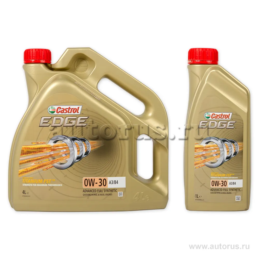 Масло моторное CASTROL EDGE A3/B4 0W-30 синтетическое 4 л + 1 л 157E6D