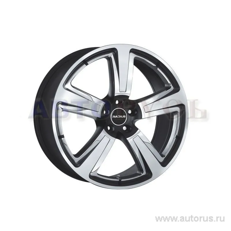 Диск литой R20 9J 5x114.3/71.6 ET25 RADIUS RS015 Matt Black Polished RS0159020AA5L25NA4