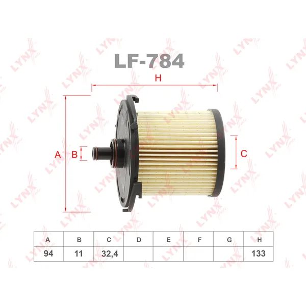 Фильтр топливный LYNXauto LF-784