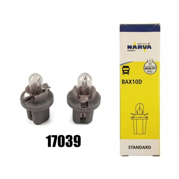 Лампа 24V Bax10d 1,2W B8,5d NARVA 1 шт. картон 17039