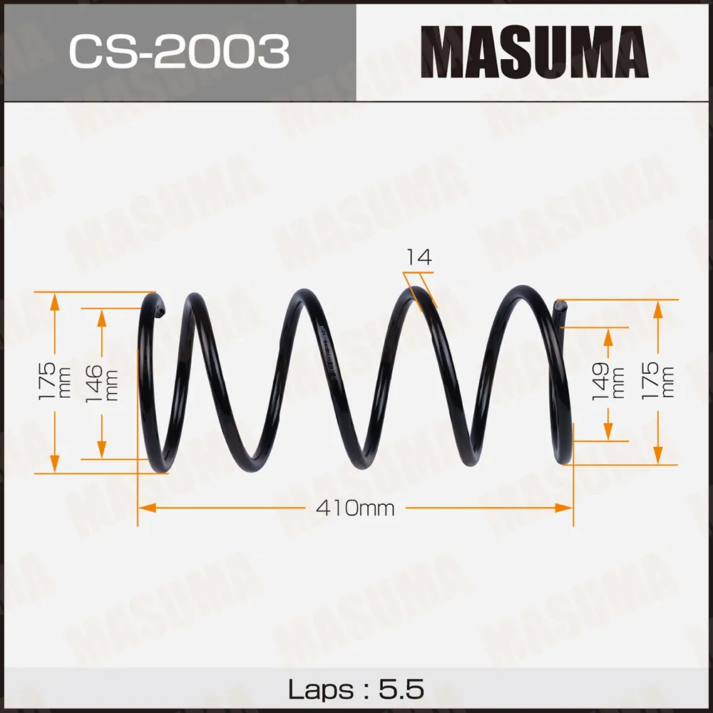 Пружина передняя NISSAN BASSARA MASUMA CS-2003