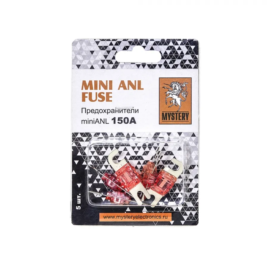 Предохранитель miniANL 150A. Номинальное напряжение 12В. Упаковка 5 шт (блистер) MYSTERY MYSTERY FUSE 150A miniANL