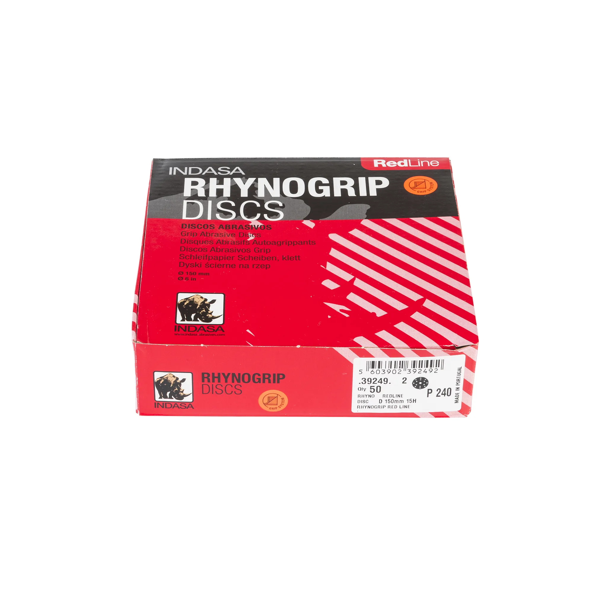 Круг RHYNOGRIP (15H) D150мм Р240 (1уп.х50шт) Indasa 39249