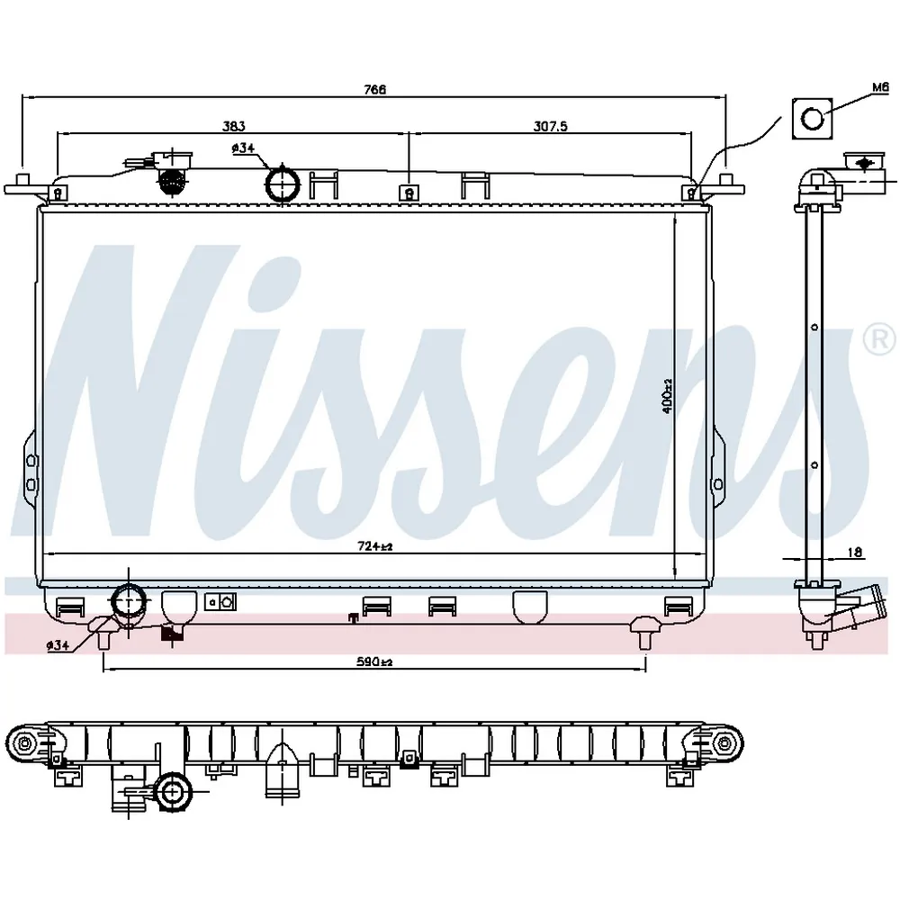 Радиатор основной NISSENS 67026